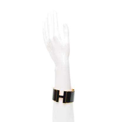 Hermes Enamel Extra Wide Clic Clac H Bracelet GM Black 2 of 4