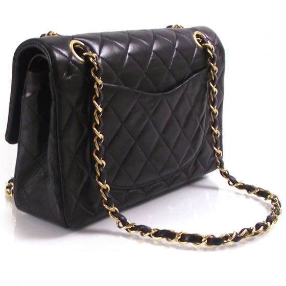 Vintage Leather Classic Flap Black