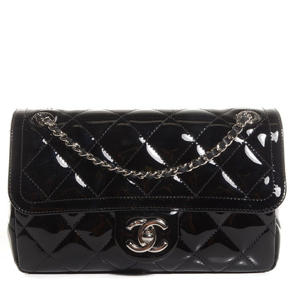 Chanel Patent Quilted Small Coco Shine Flap Black 1 of 9