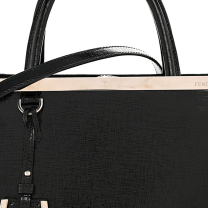 Fendi Patent Vitello Elite Petite 2Jours Tote Black 8 of 12