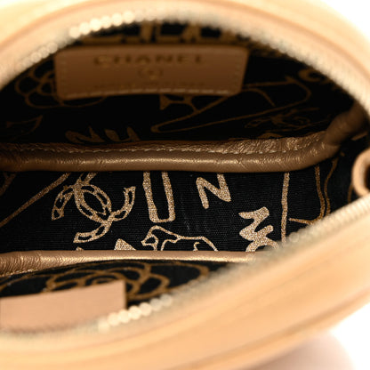 Chanel Metallic Lambskin Quilted Zip Around Classic Coin Purse Gold 5 of 7