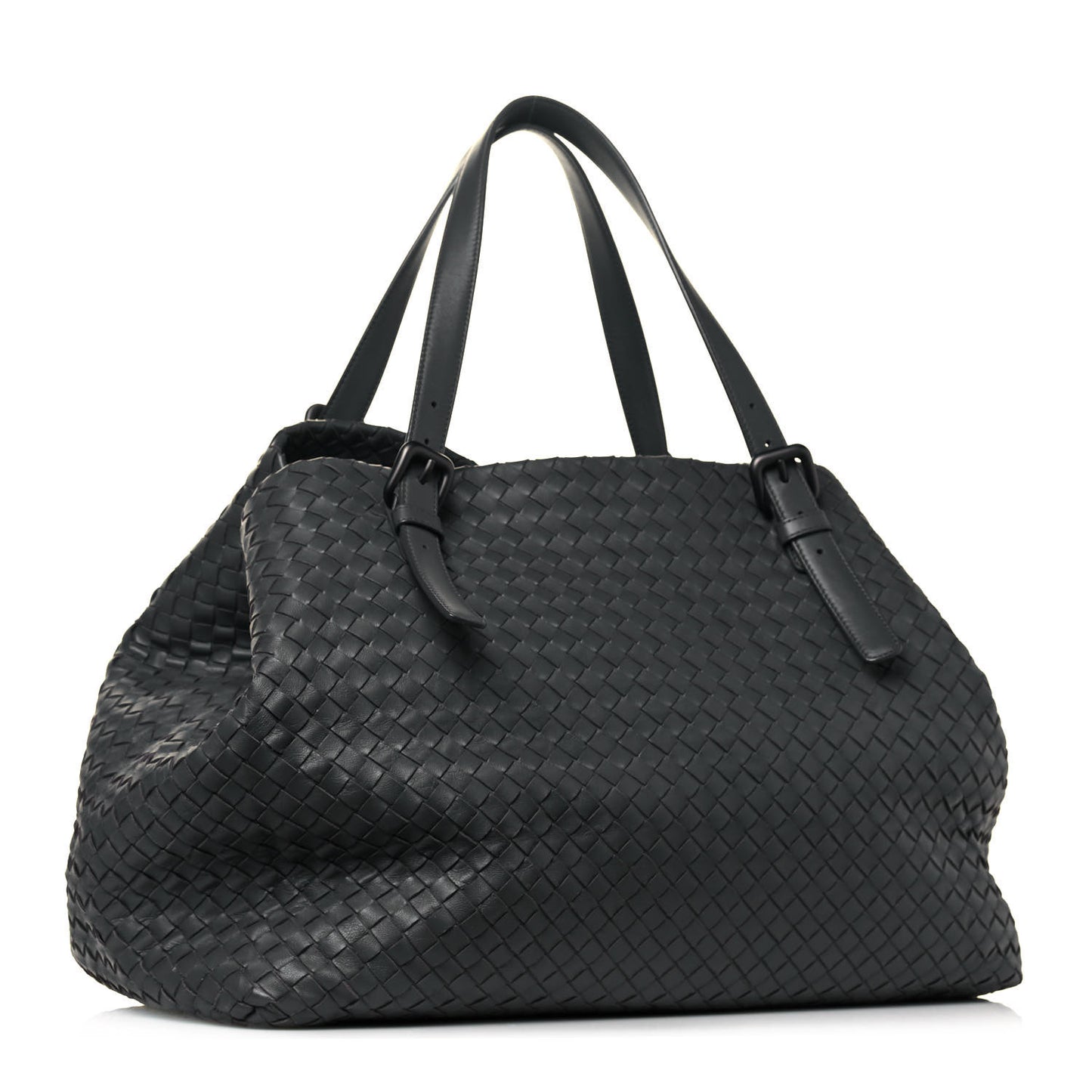 Nappa Intrecciato Large Seamless Tote Black