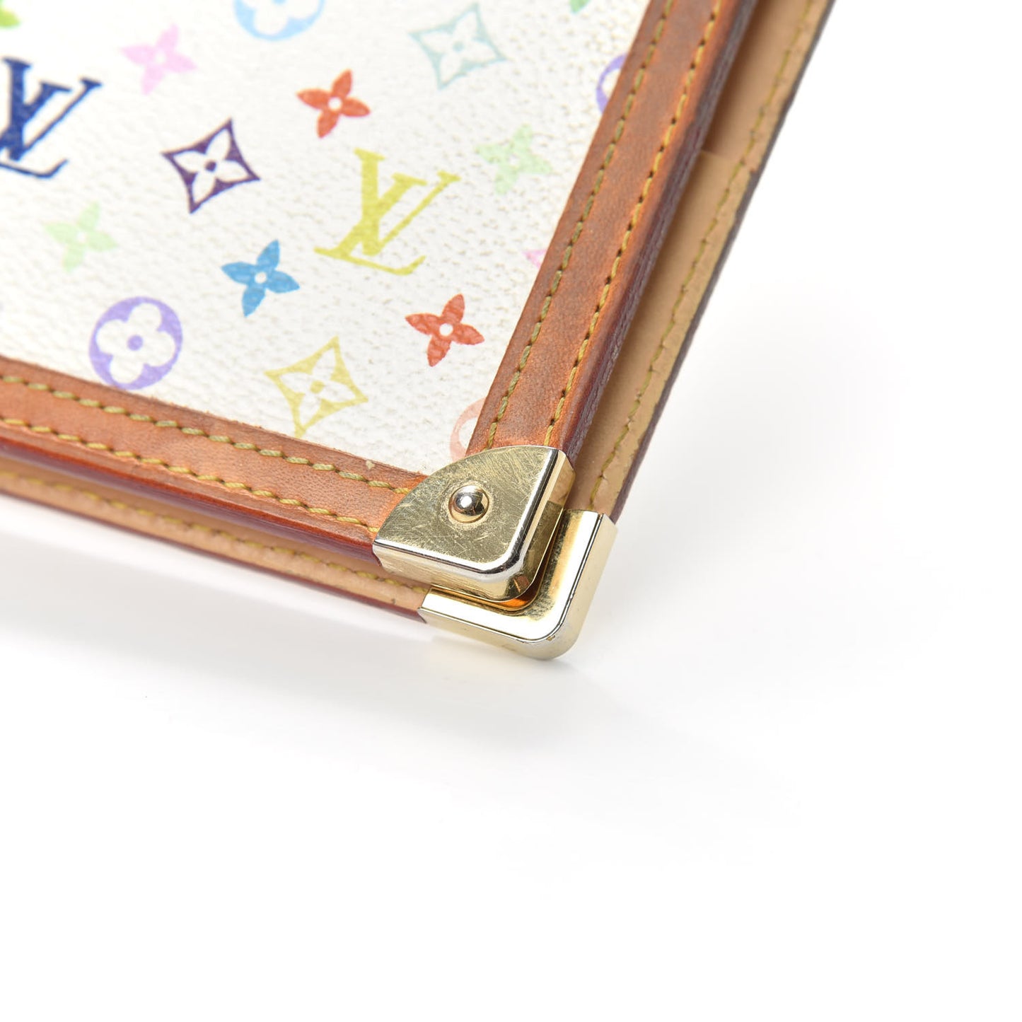 Monogram Multicolor Large Ring Agenda Cover White
