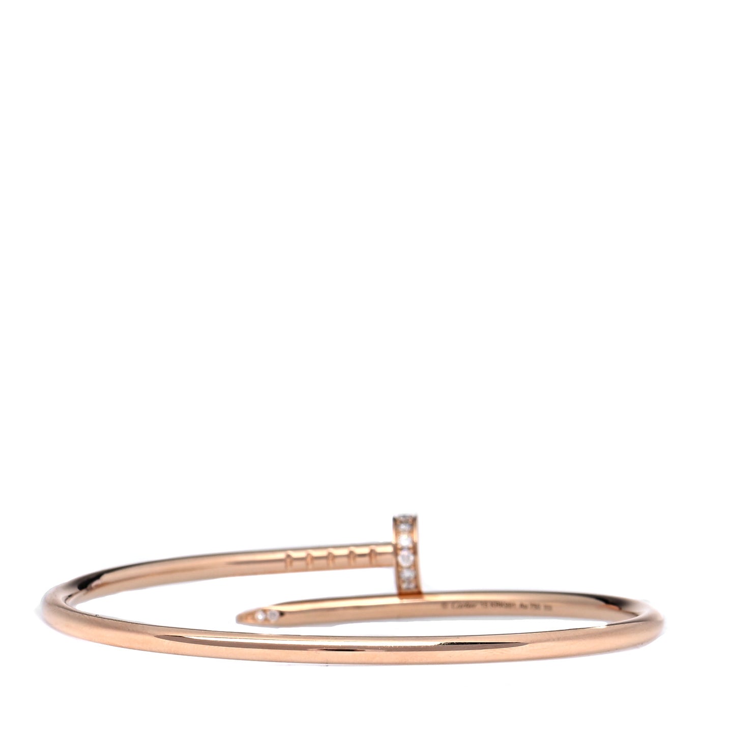 18K Pink Gold Diamond Small Juste Un Clou Bracelet 15