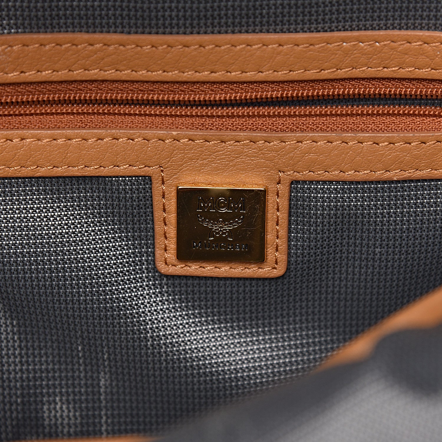 MCM Visetos Small Side Stud Stark Backpack Cognac 6 of 10