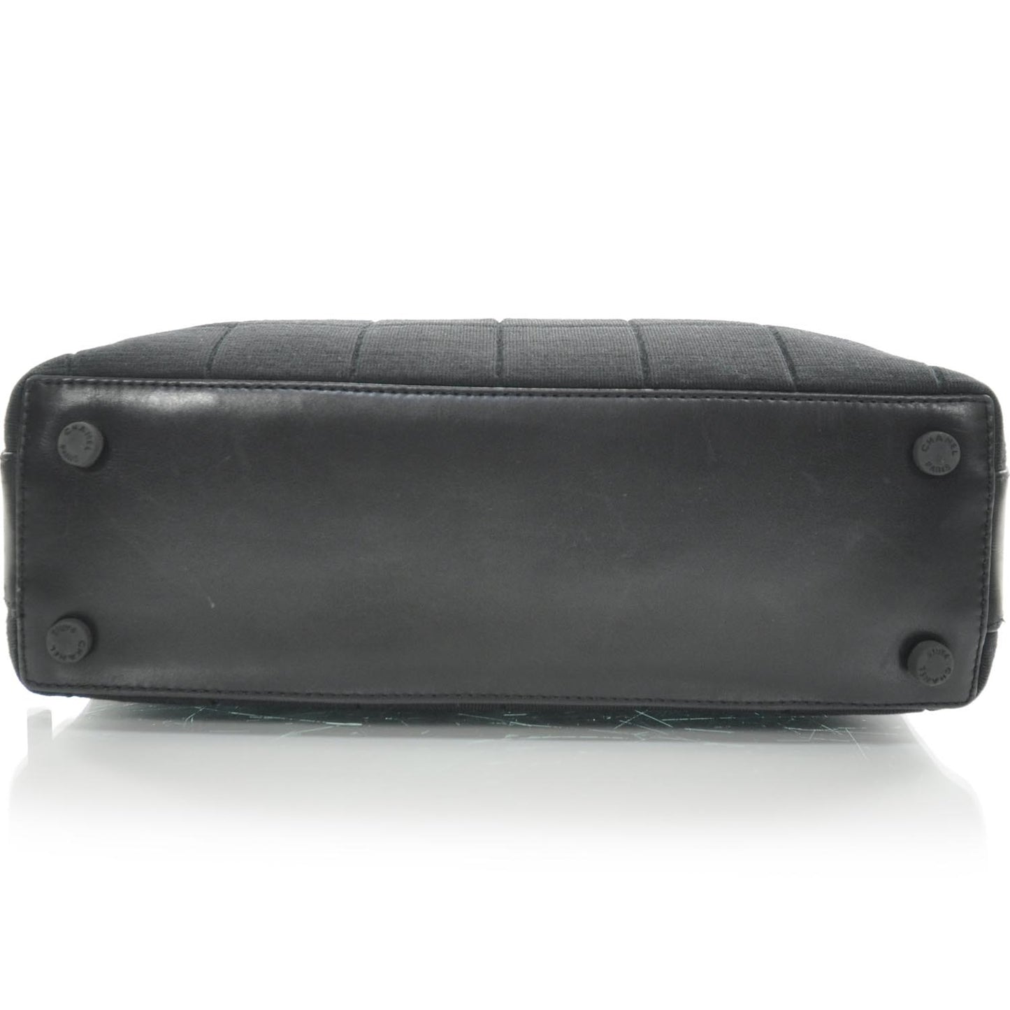 Jersey Chocolate Bar Quilted Shoulder Bag Black