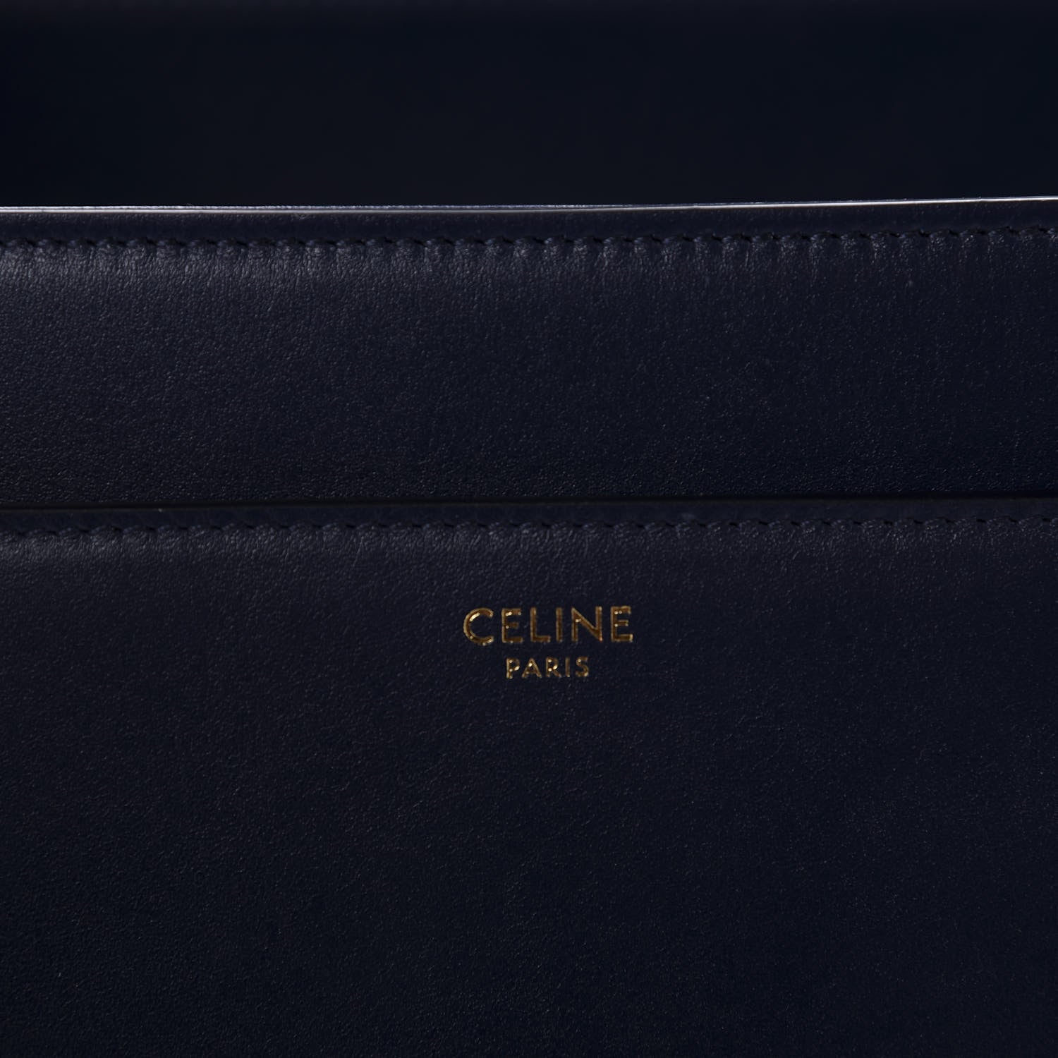Celine Satinated Calfskin Medium 16 Top Handle Bag Midnight 8 of 11