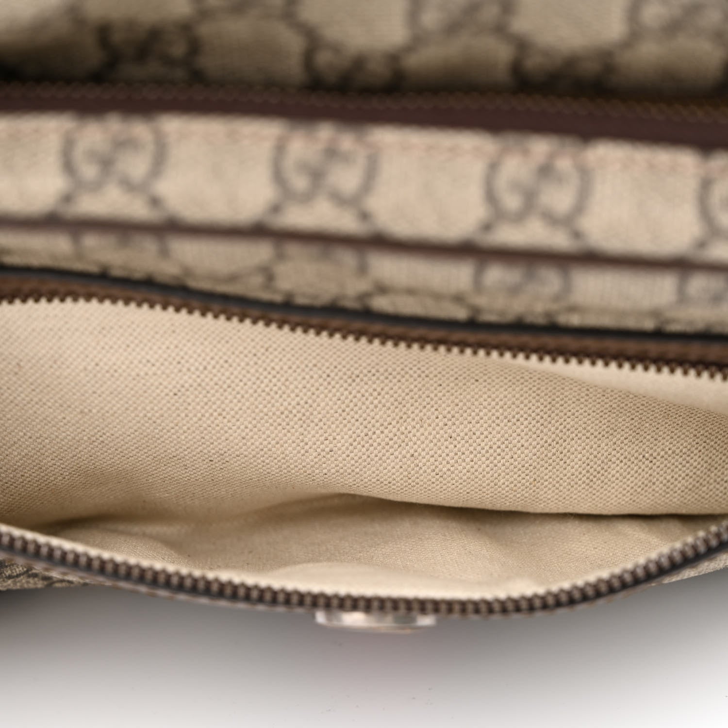 Gucci Soft GG Supreme Monogram Textured Dollar Calfskin Web Ophidia Pouch Pocket Belt Bag 95 38 Beige Ebony New Acero Black 6 of 13