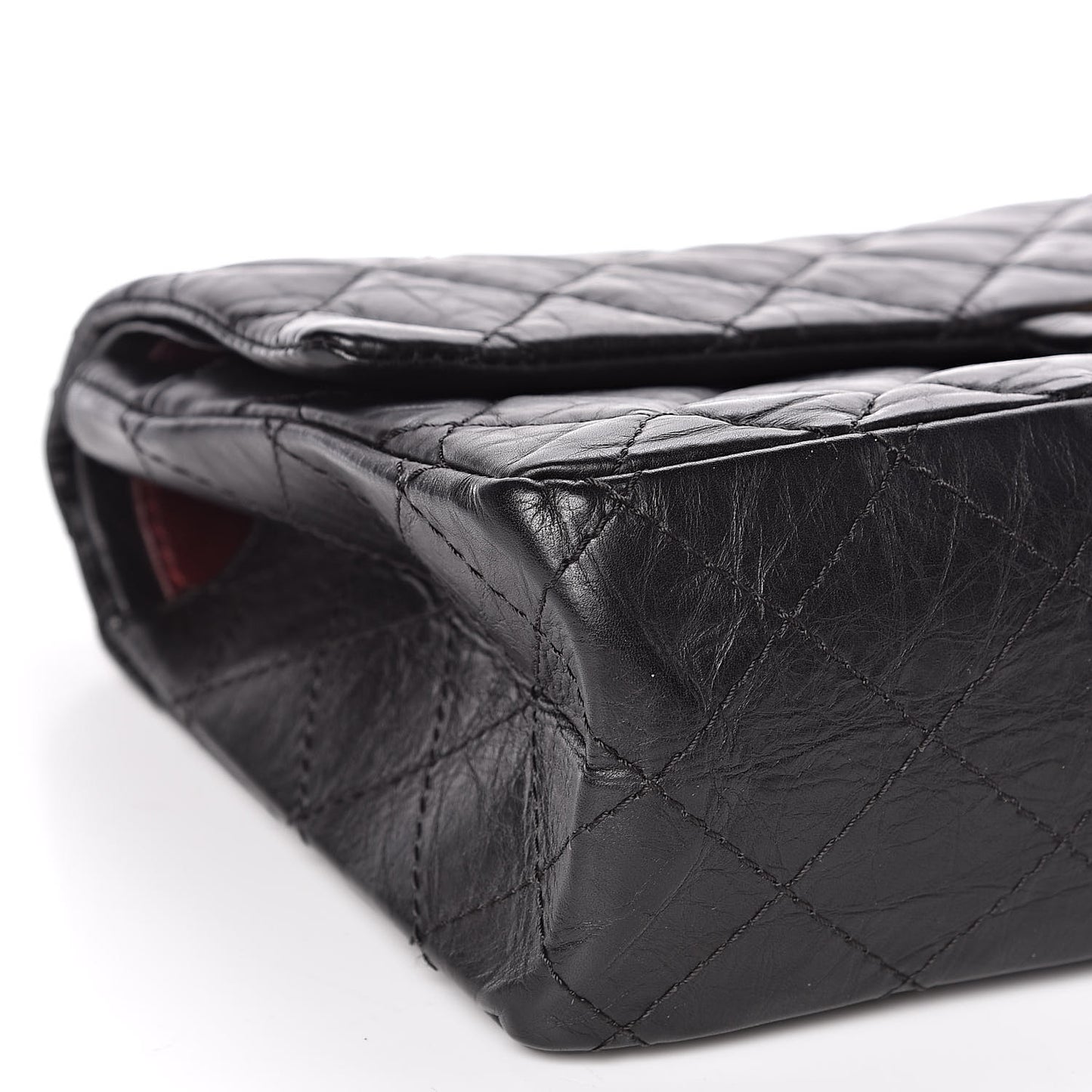 Aged Calfskin Quilted 2.55 Reissue 226 Flap Black