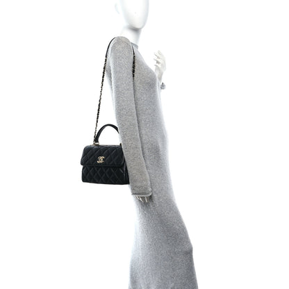 Chanel Lambskin Quilted Small Trendy CC Dual Handle Flap Bag Black 2 of 12