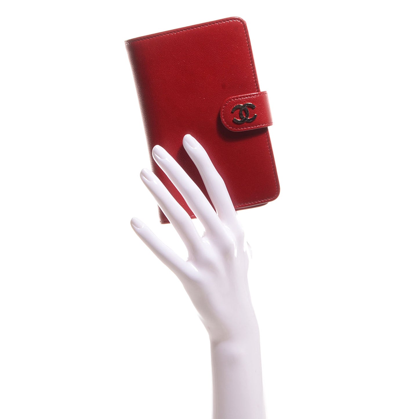 Caviar Sevruga Large Zip Pocket Wallet Red