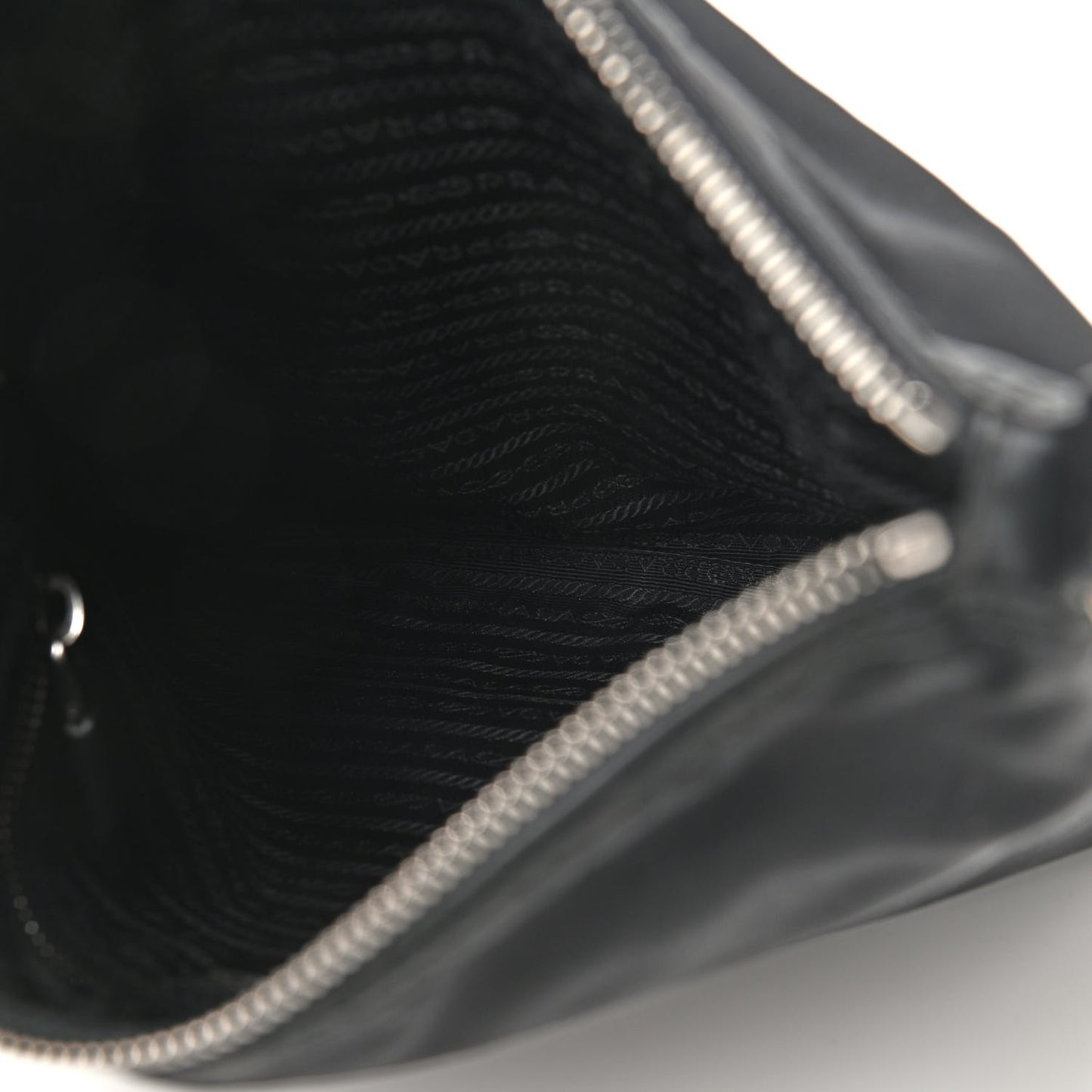 Tessuto Nylon Saffiano Flat Messenger Bag Black
