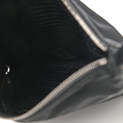 Prada Tessuto Nylon Saffiano Flat Messenger Bag Black 4 of 11