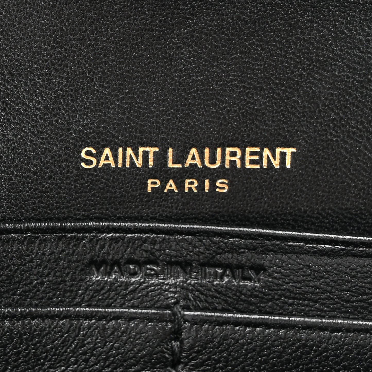 Calfskin Matelasse Chevron Monogram Flap Wallet Black