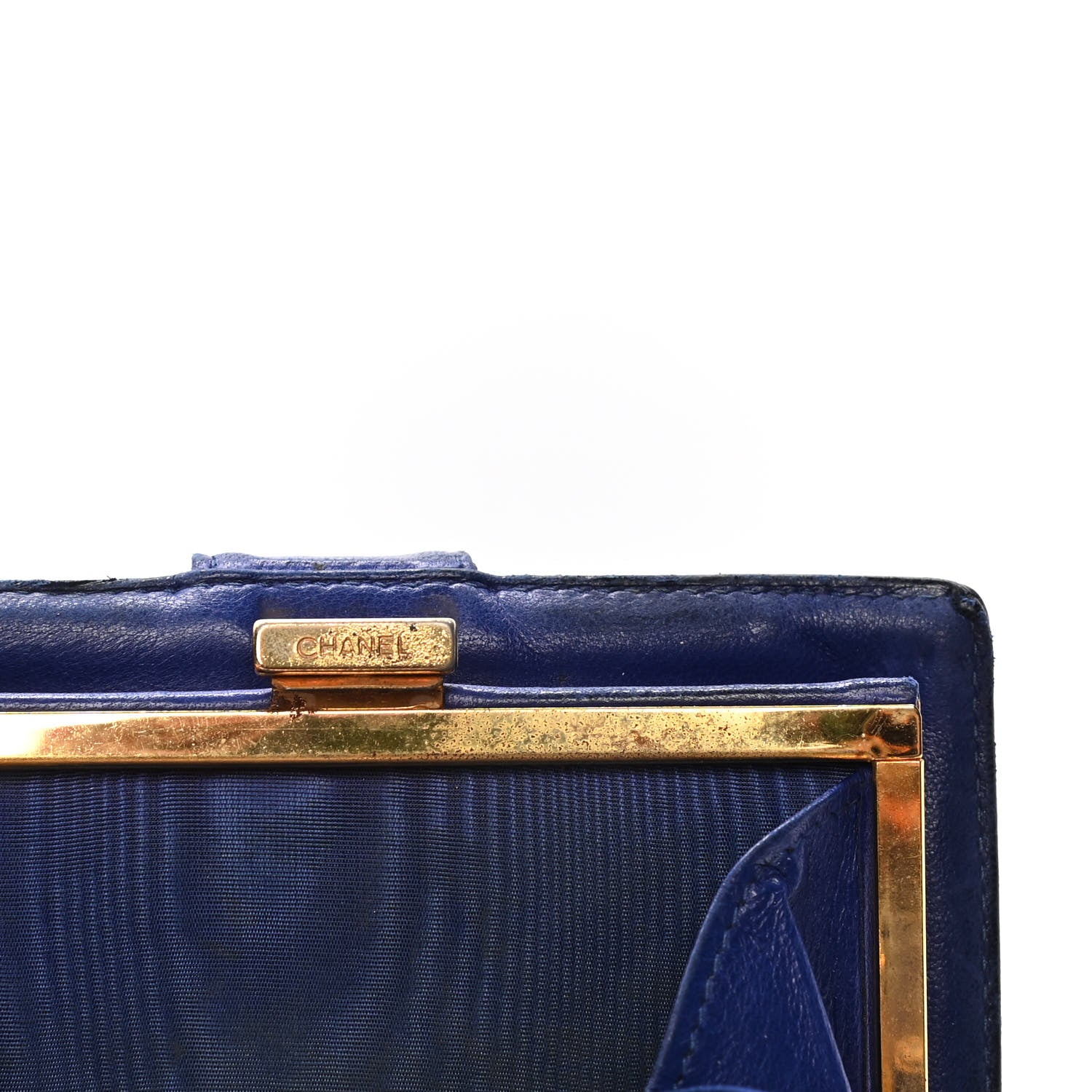 Chanel Caviar Timeless CC Compact French Wallet Navy Blue 5 of 5