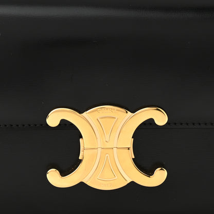 Celine Shiny Calfskin Triomphe Shoulder Bag Black 9 of 12