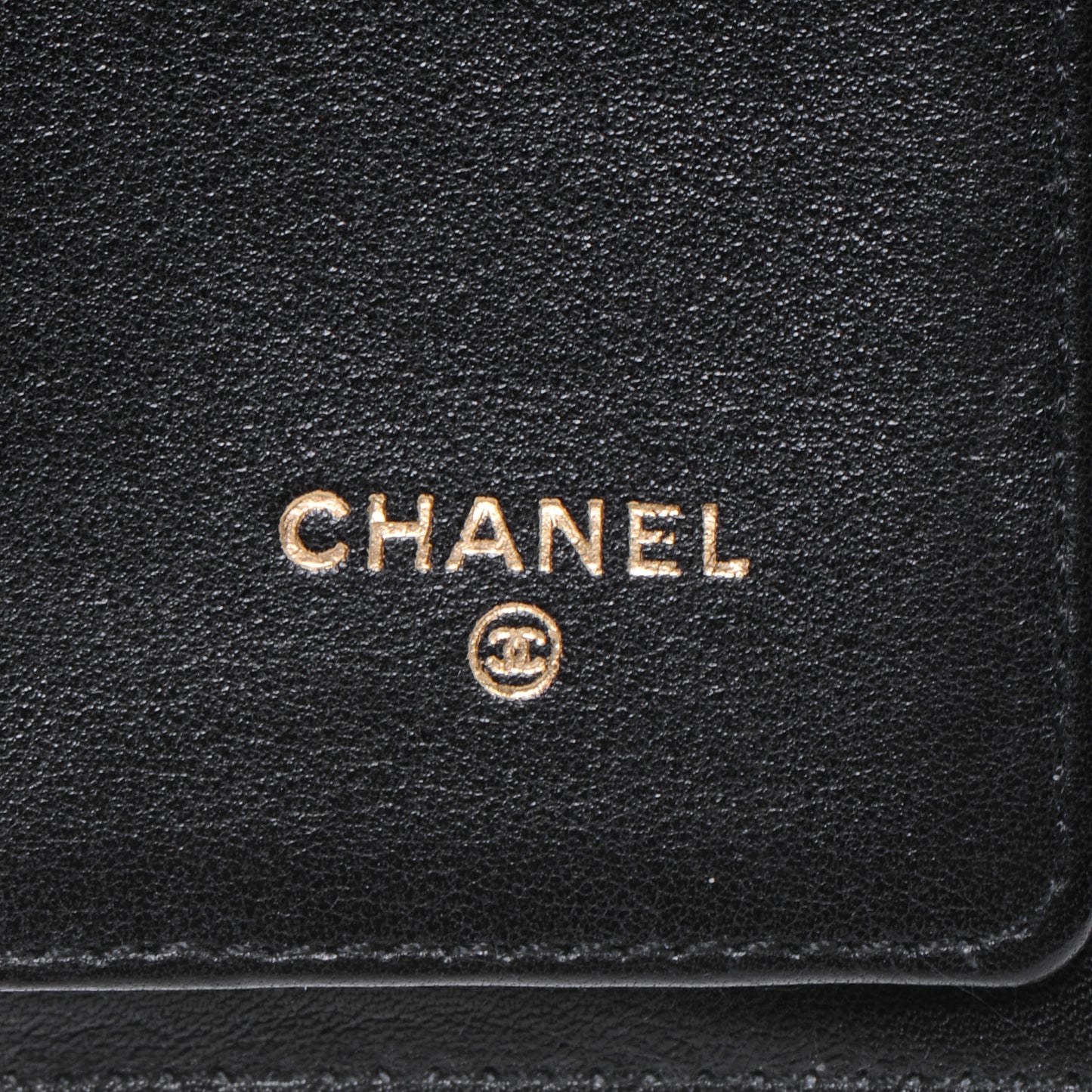 Diamond Stitch Compact Wallet Black