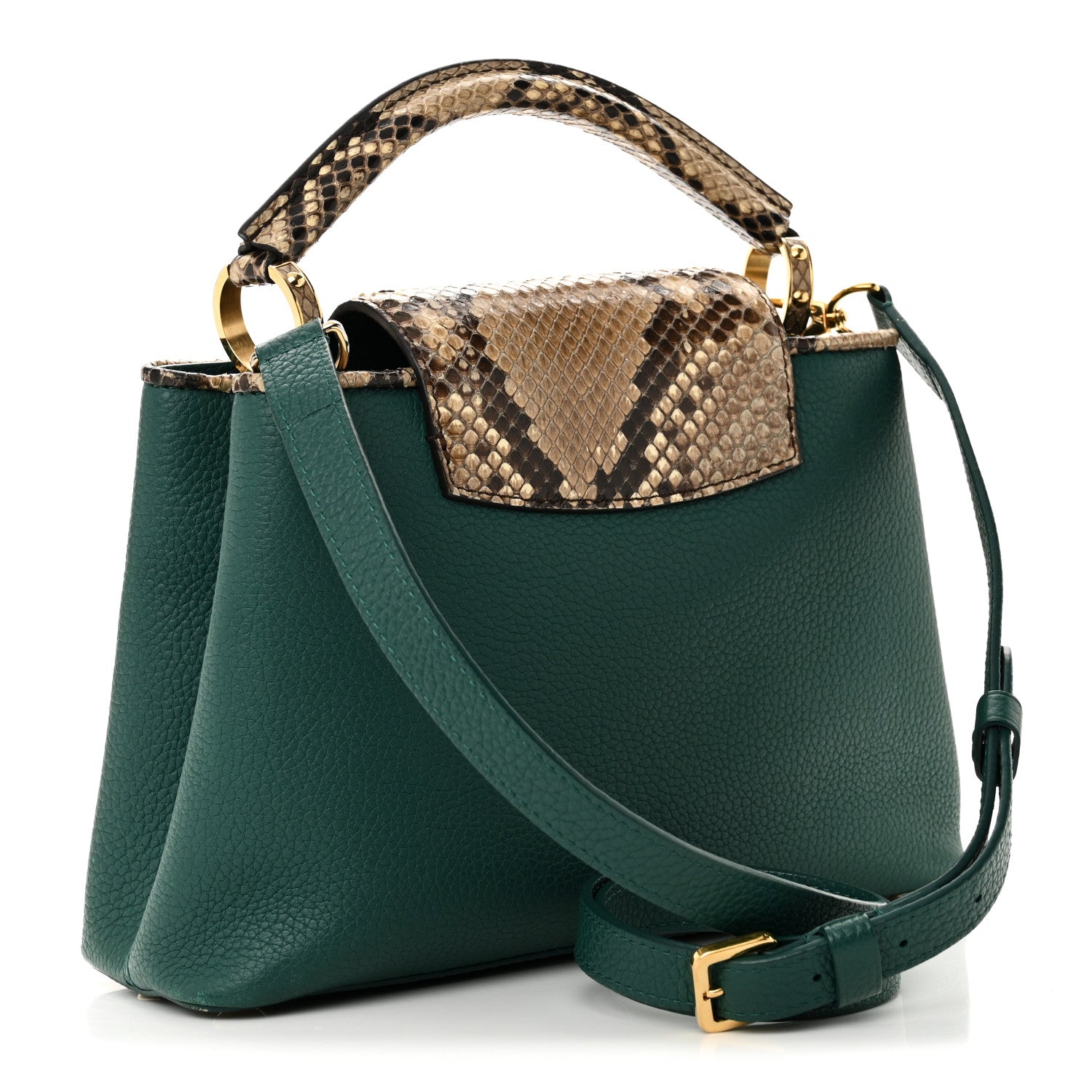 Louis Vuitton Taurillon Snakeskin Capucines BB Emerald 1763567
