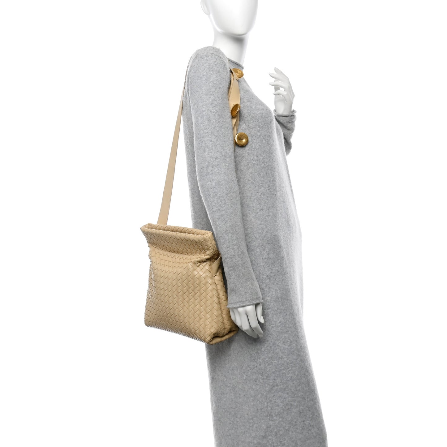 Nappa Intrecciato The Fold Crossbody Porridge