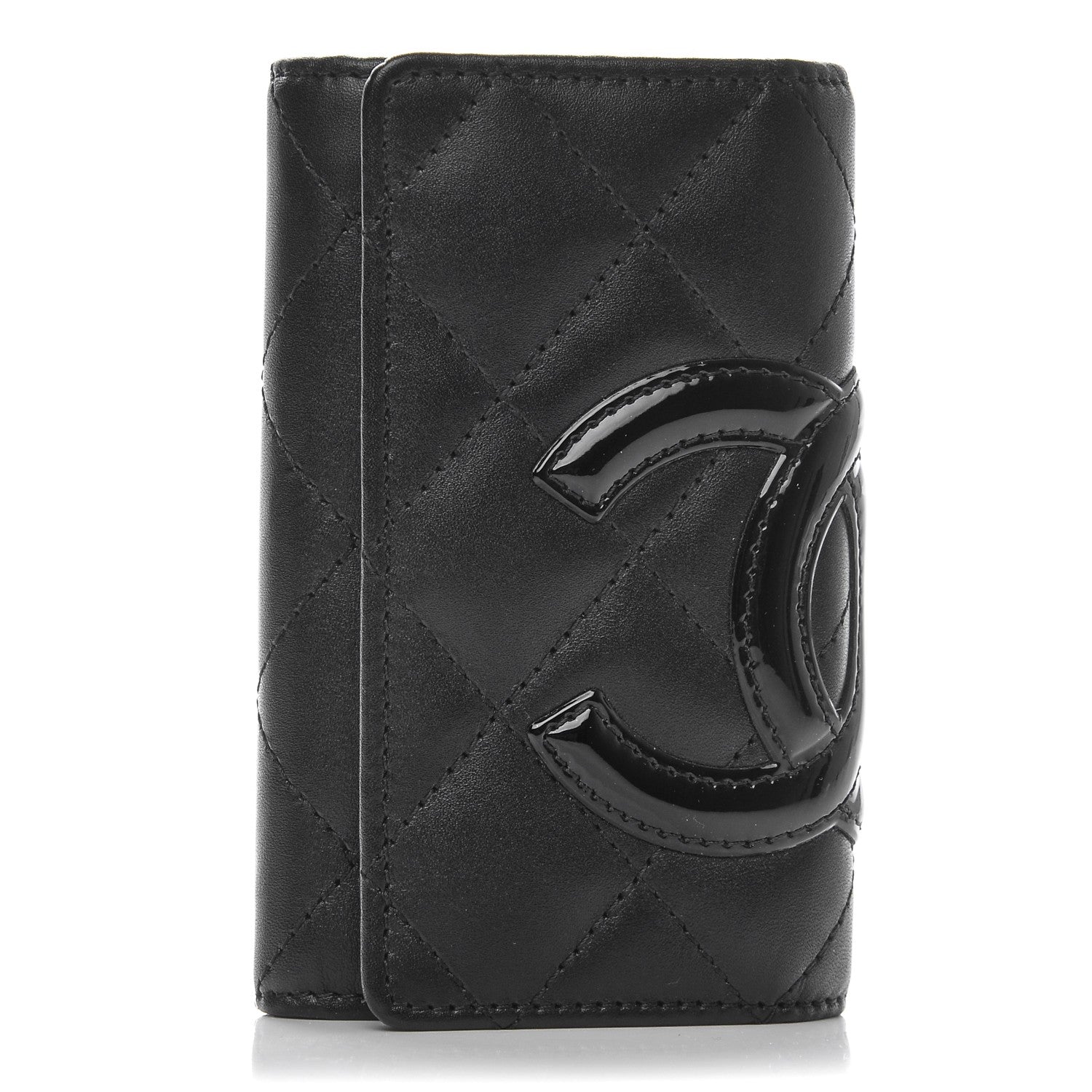 Chanel Calfskin Quilted Cambon 6 Key Holder Black 1 of 8
