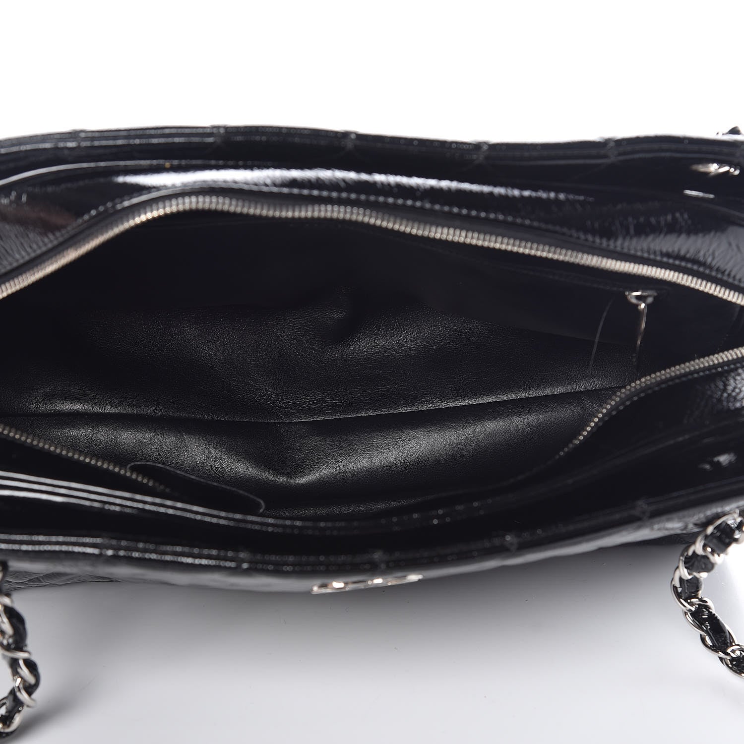 Chanel Patent Quilted Tote Black 5 of 12