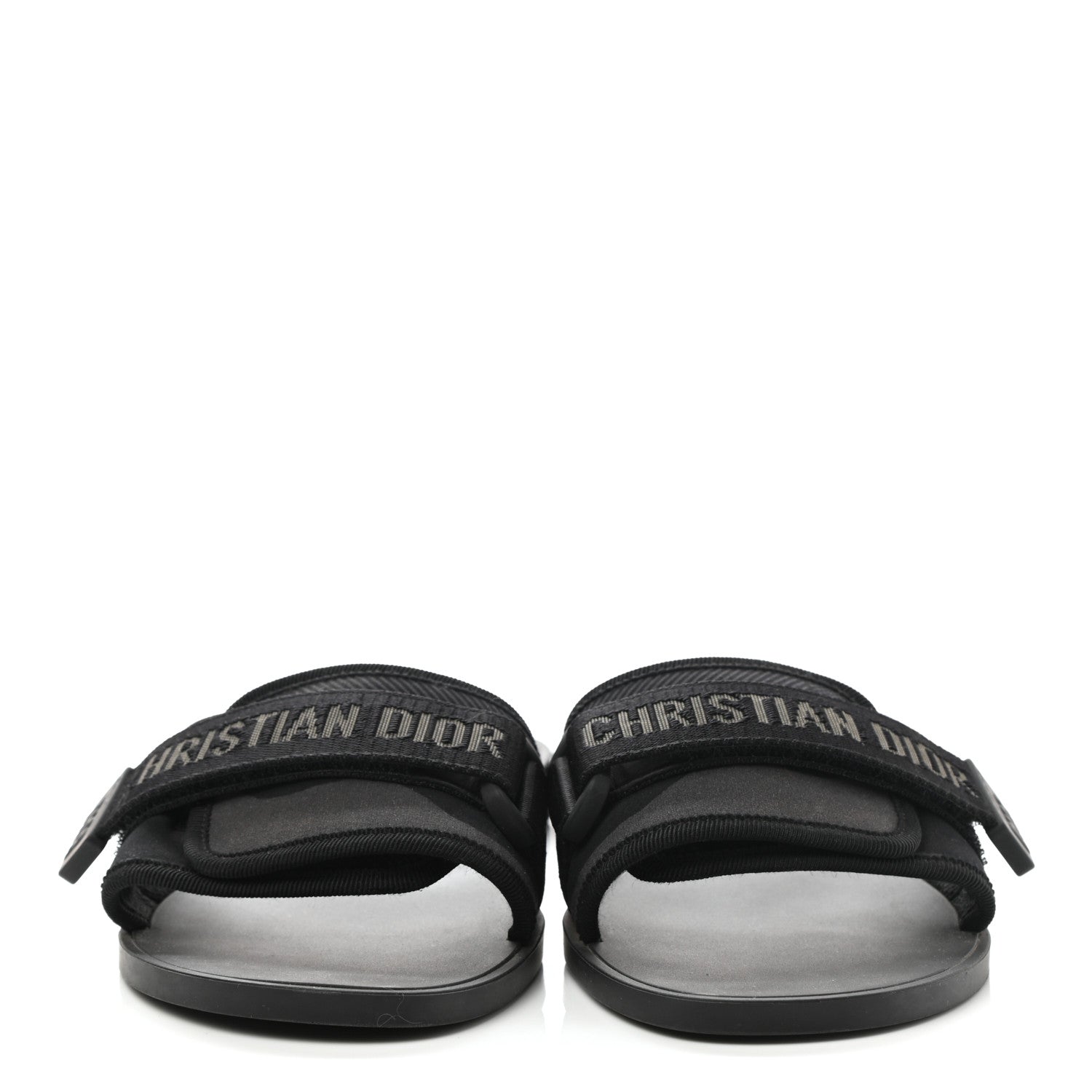 Christian Dior Technical Stretch Fabric Camouflage Dio(r)evolution Slide Sandals 38 Black Military 2 of 9