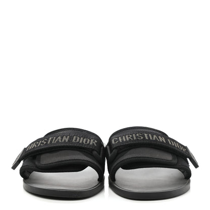 Christian Dior Technical Stretch Fabric Camouflage Dio(r)evolution Slide Sandals 38 Black Military 2 of 9