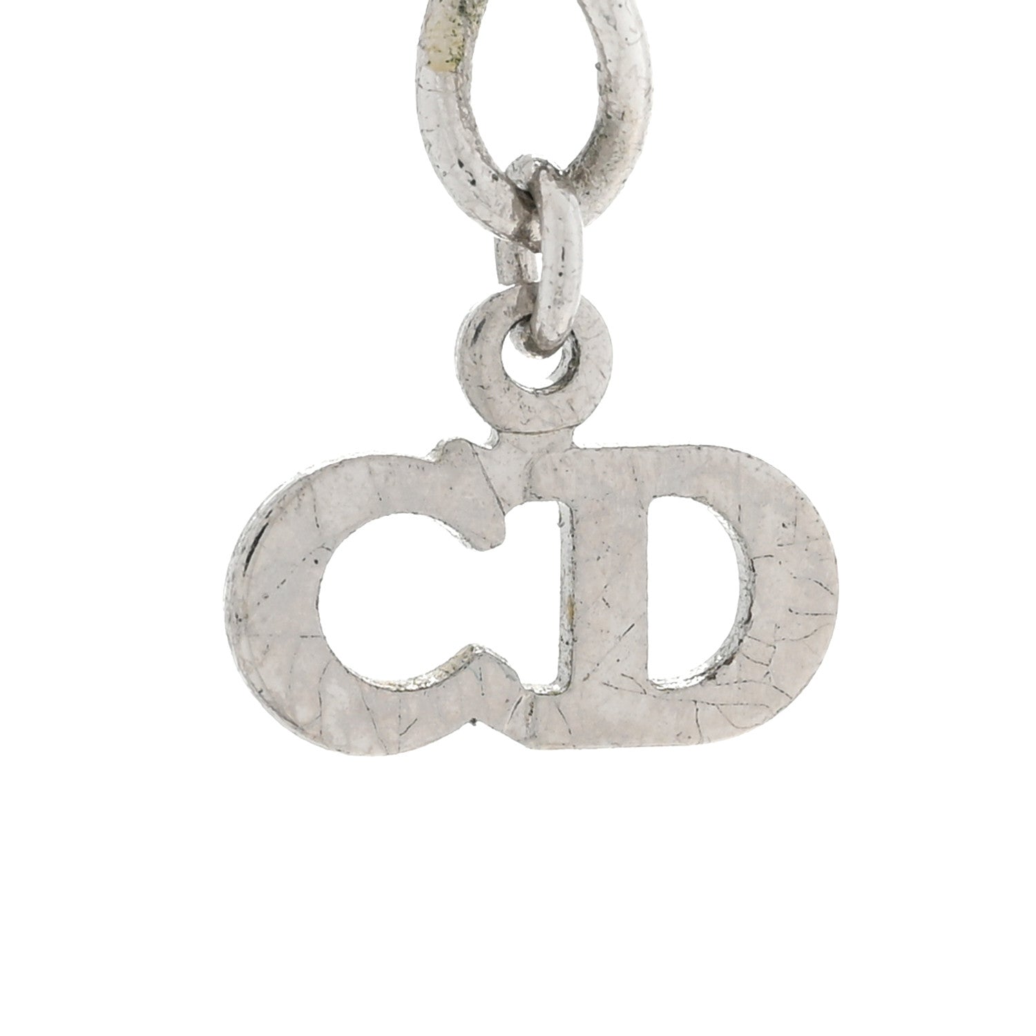 Christian Dior Metal Logo Wings Necklace Silver 6 of 6
