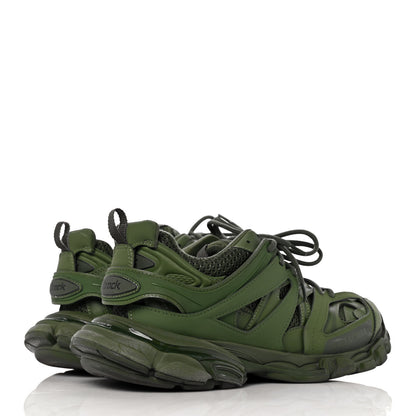 Balenciaga Mesh Nylon Mens Track Sneakers 42 Kaki Green 4 of 8