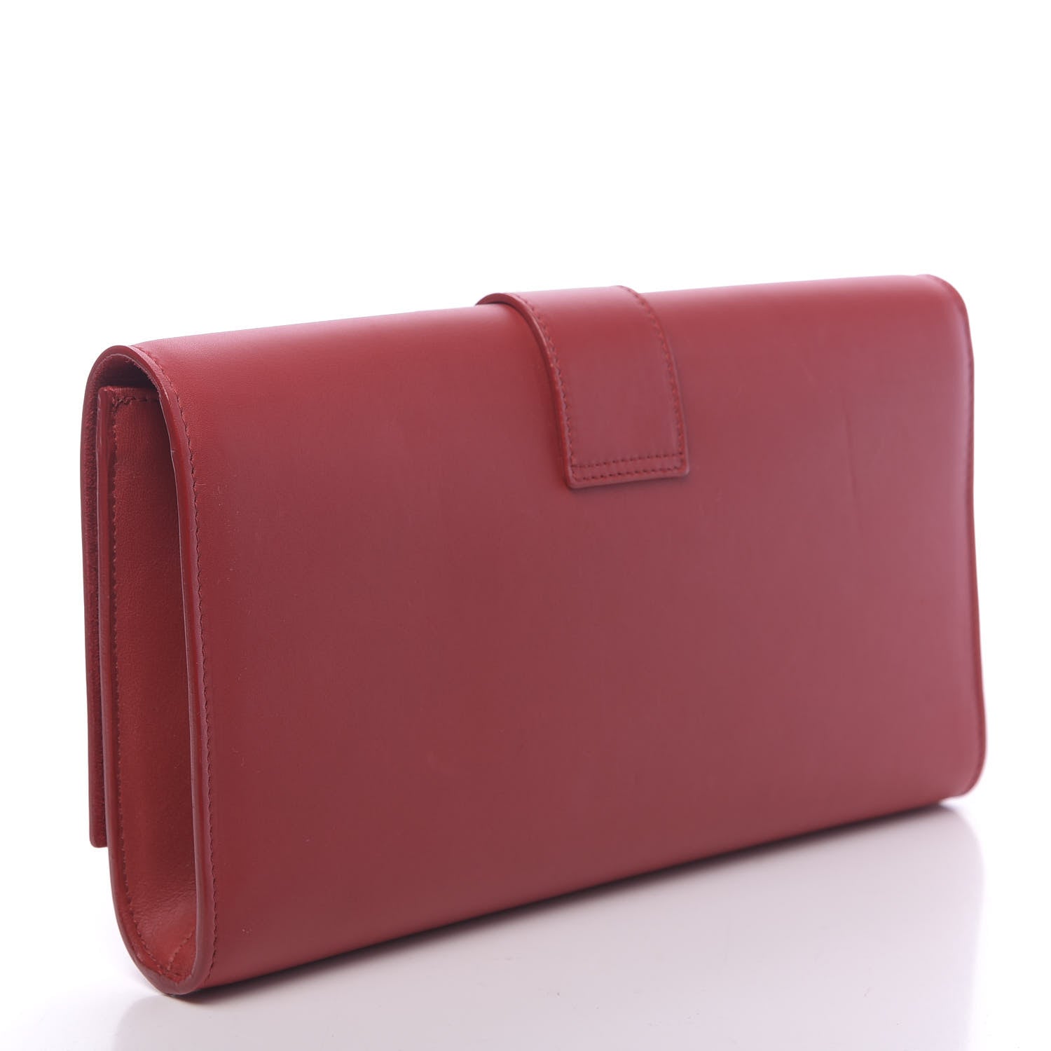 Saint Laurent Calfskin Classic Y Ligne Clutch Red 3 of 11