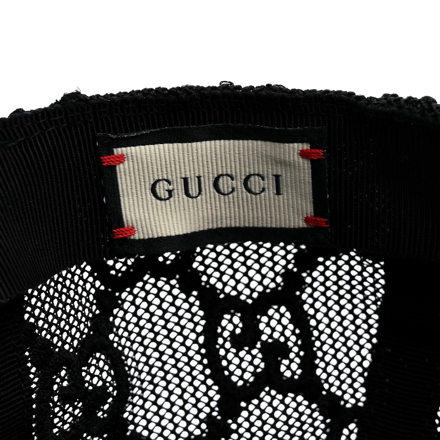 Gucci Mesh GG Monogram Shivali Baseball Hat M Black 8 of 9