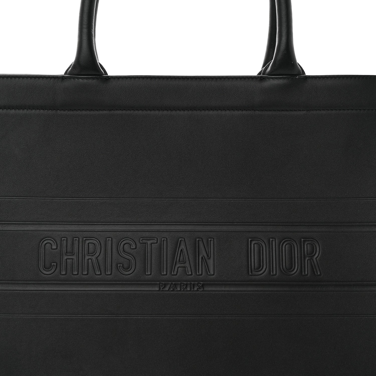 Christian Dior Calfskin Embossed Medium Book Tote Black 8 of 10