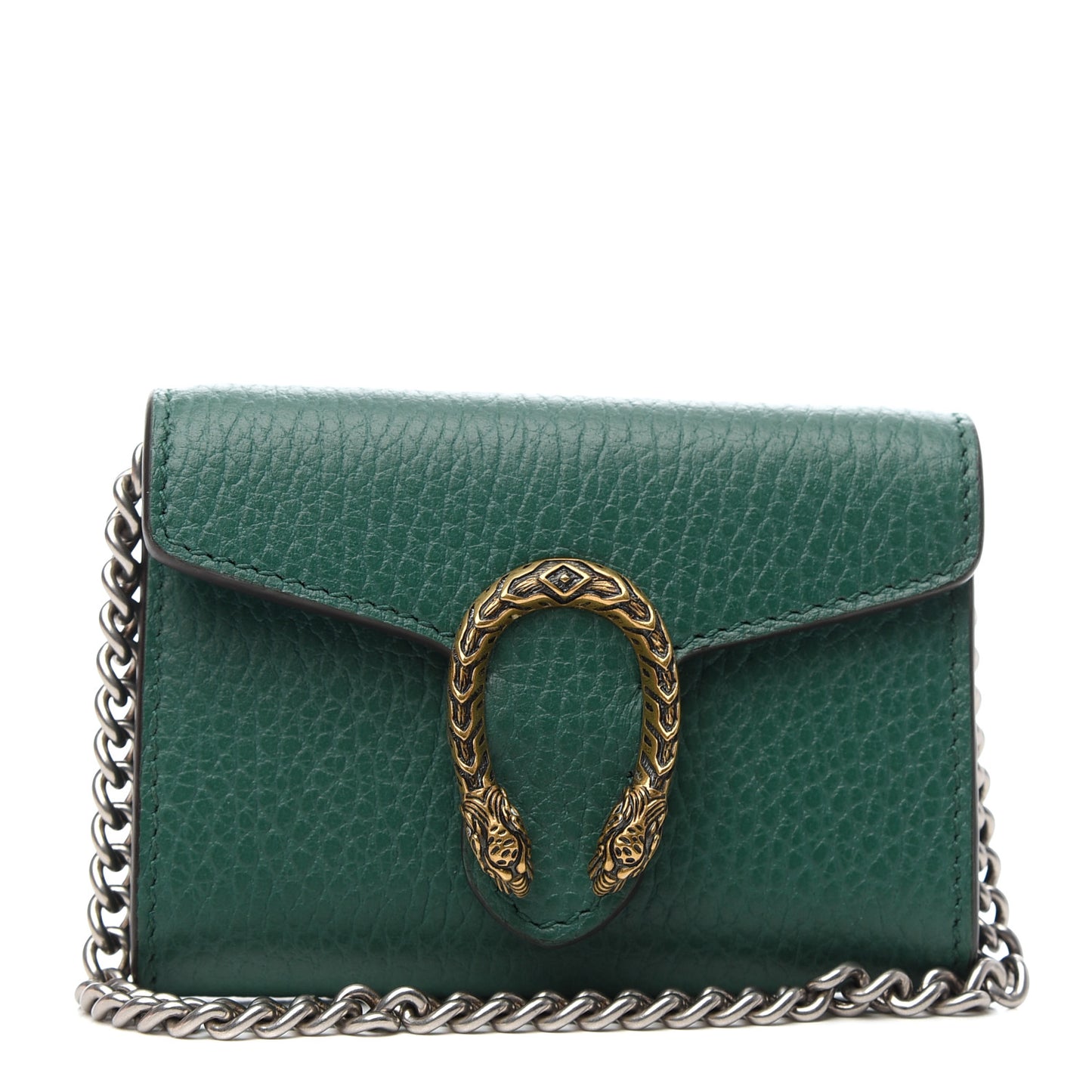 Calfskin Dionysus Coin Purse Emerald