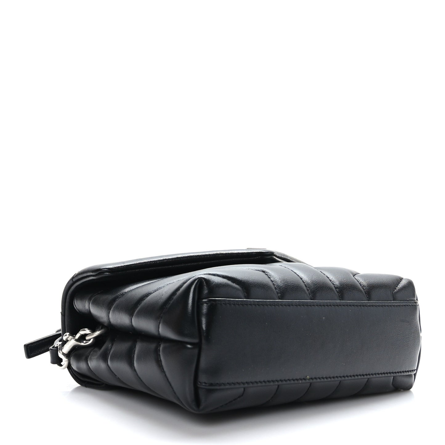 Calfskin Y Quilted Monogram Toy Loulou Crossbody Bag Black