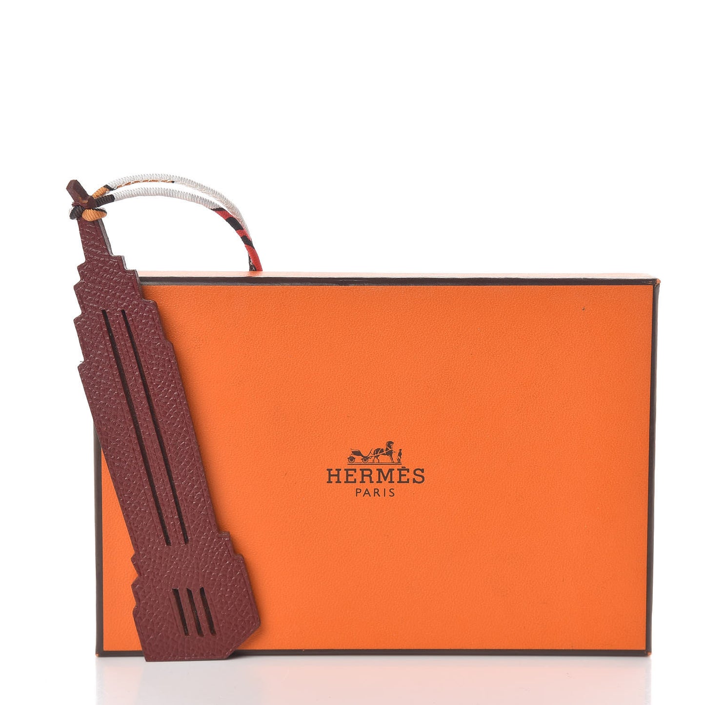 Togo Epsom Petit H Empire State Building Bag Charm Bambou Bordeaux