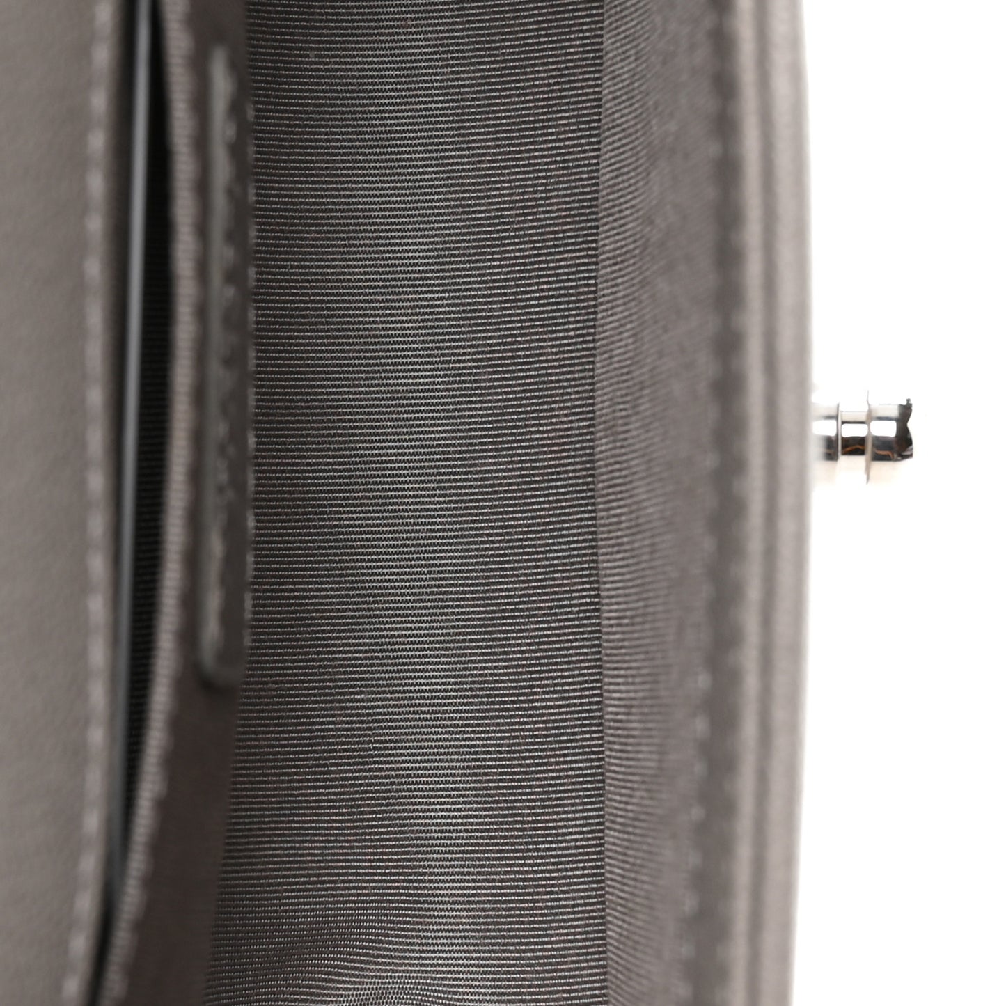 Caviar Quilted Small Boy Flap Grey
