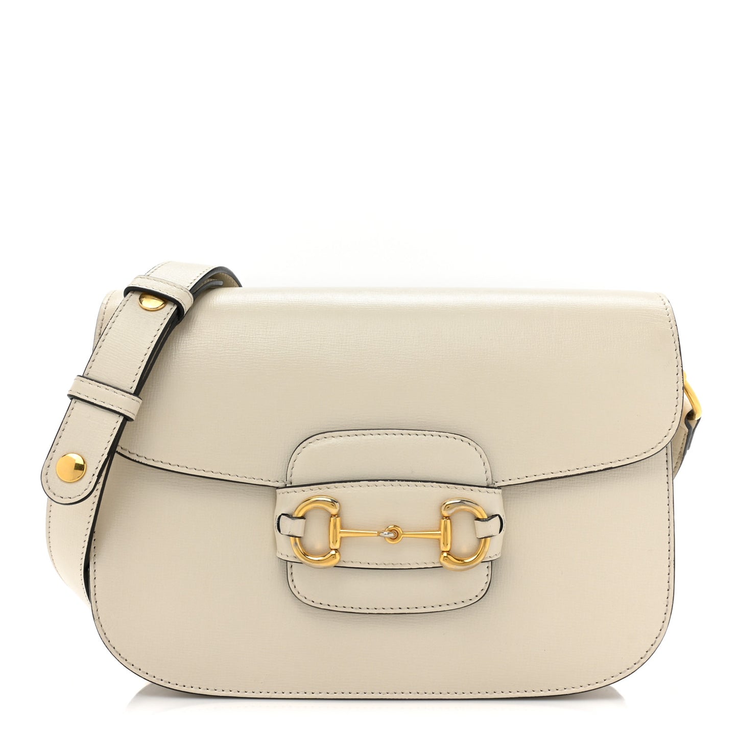 Azalea Calfskin Horsebit 1955 Shoulder Bag Mystic White