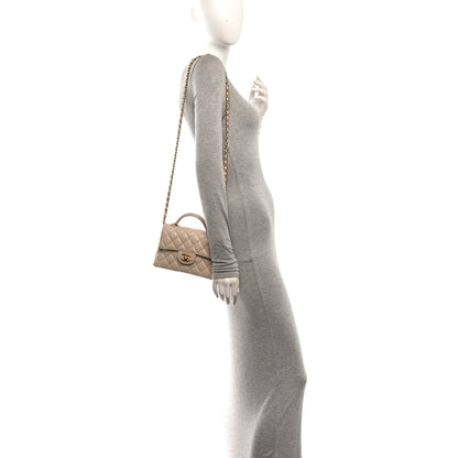 Chanel Lambskin Quilted Small Flap Top Handle Bag Beige 3 of 11