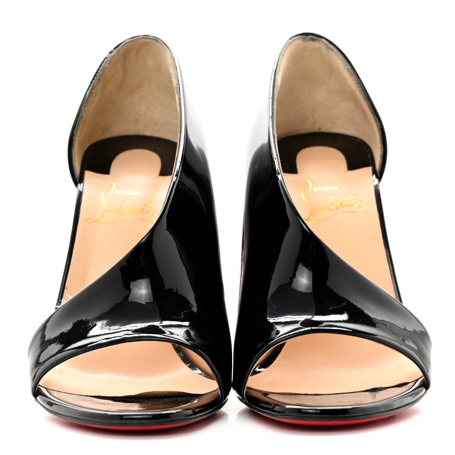 Christian Louboutin Patent Phoebe Asymmetric 100 Pumps 37 Black 2 of 10