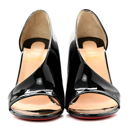 Christian Louboutin Patent Phoebe Asymmetric 100 Pumps 37 Black 2 of 10