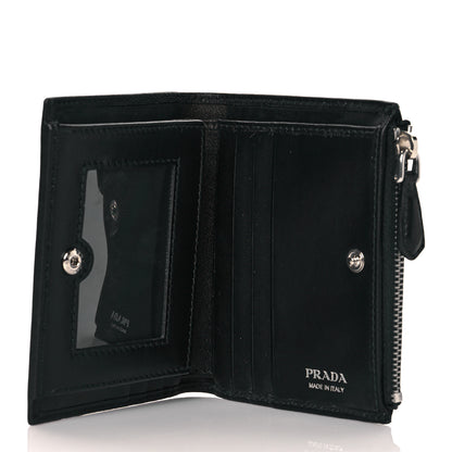 Prada Calfskin Racing Logo Wallet Black Green 5 of 9