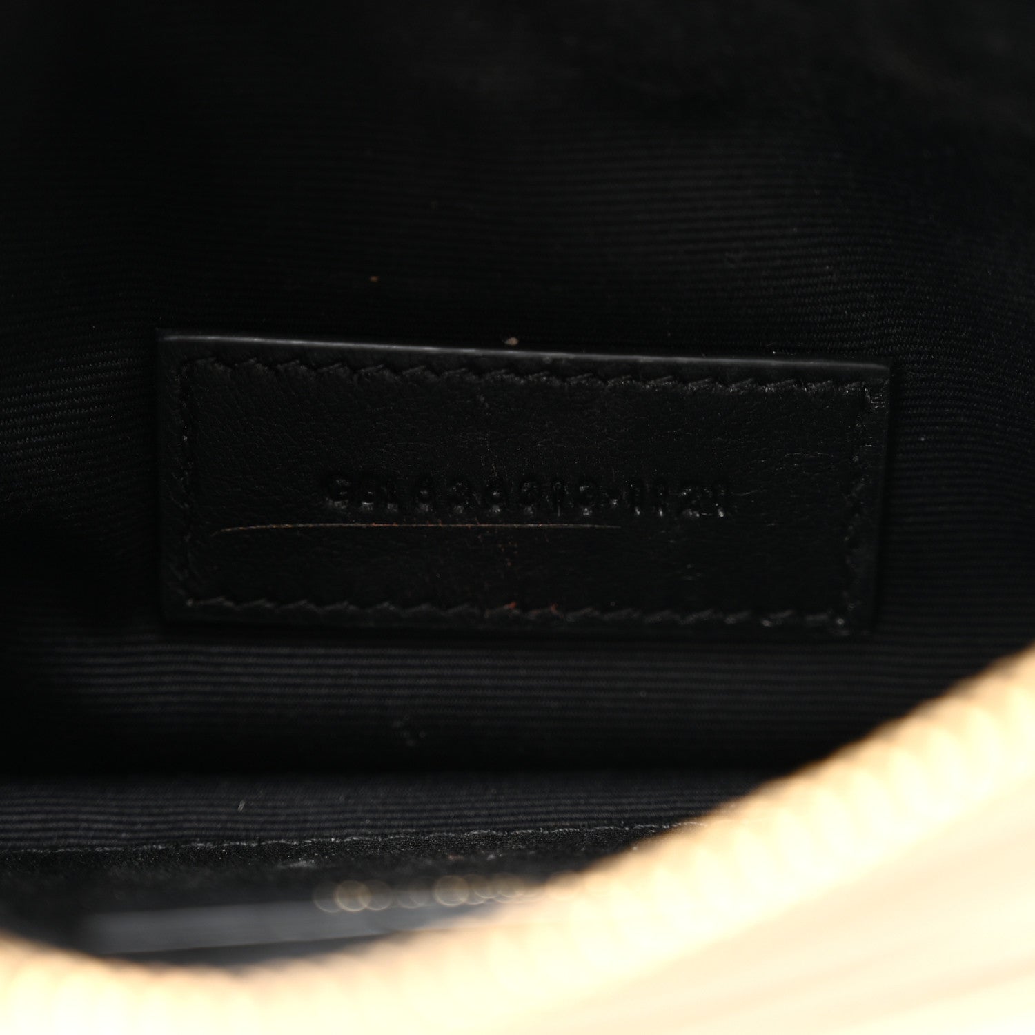 Saint Laurent Grain De Poudre Chevron Monogram Bill Pouch Crema Soft 7 of 8