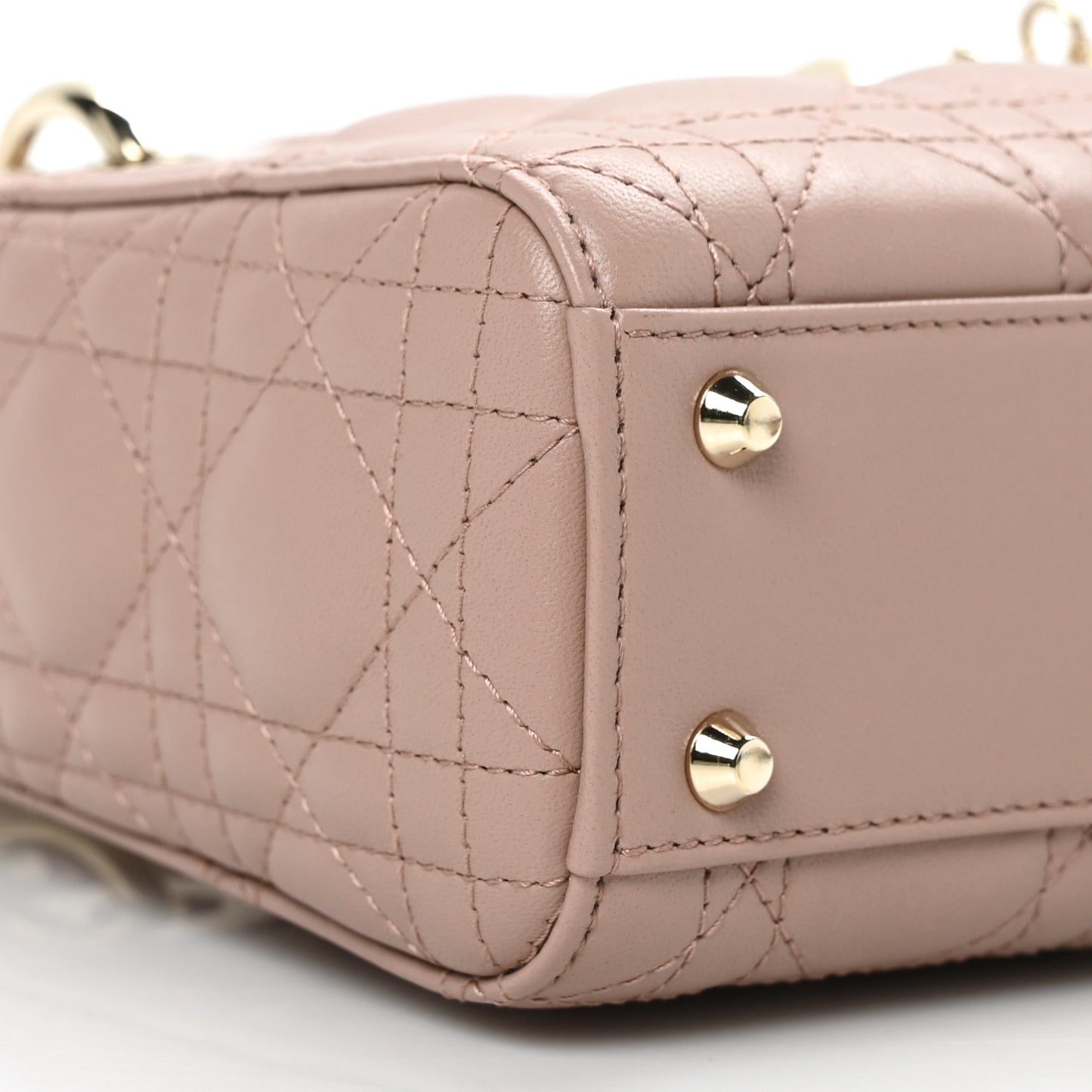 Lambskin Cannage Mini Lady Dior Blush