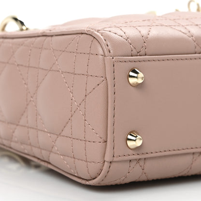 Christian Dior Lambskin Cannage Mini Lady Dior Blush 7 of 8