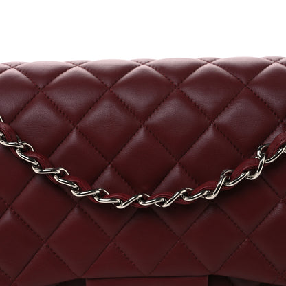 Chanel Lambskin Quilted Jumbo Double Flap Burgundy 8 of 10