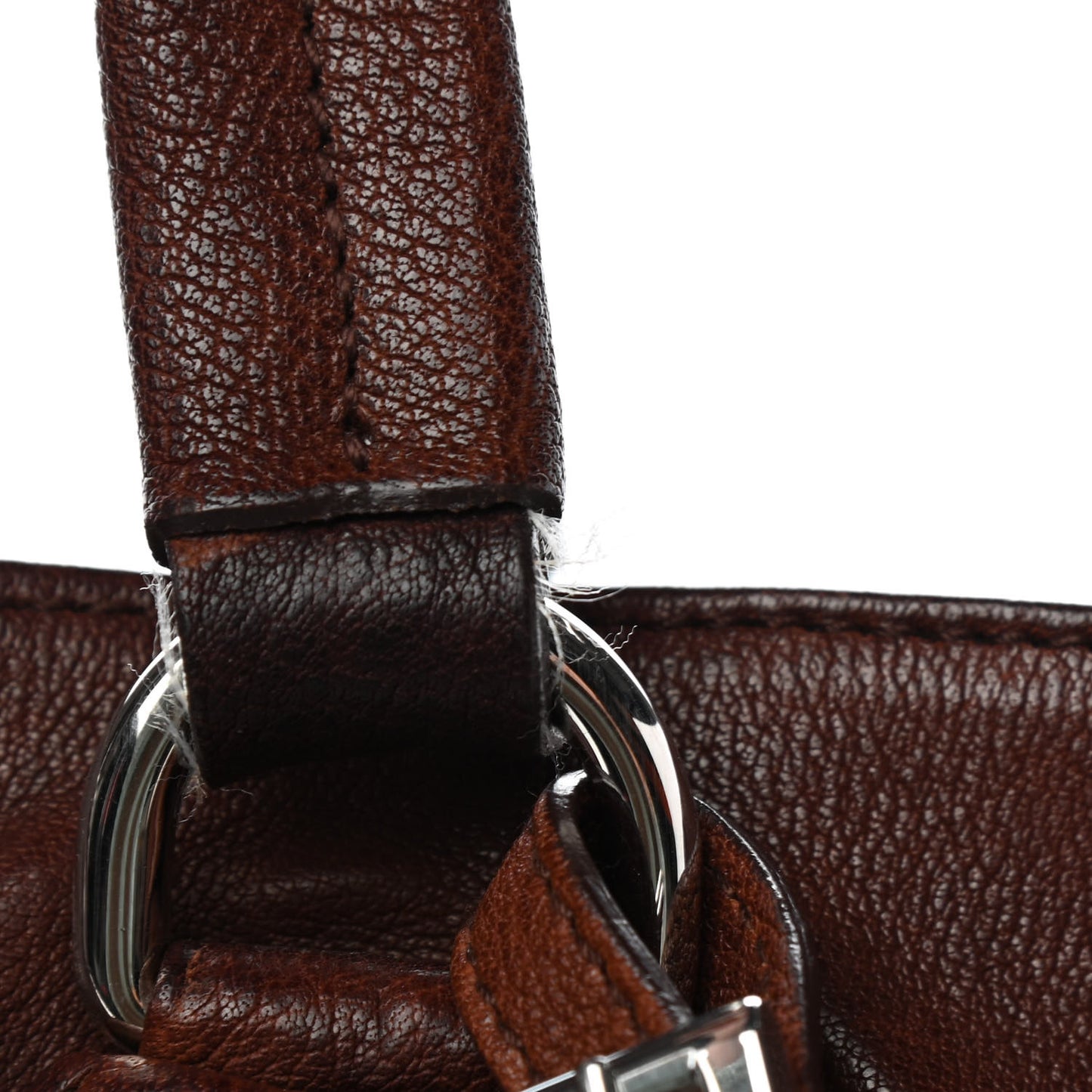 Vitello Daino Zip Tote Tabacco