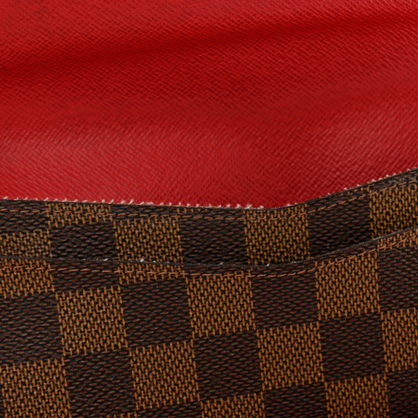 Damier Ebene Josephine Wallet Red