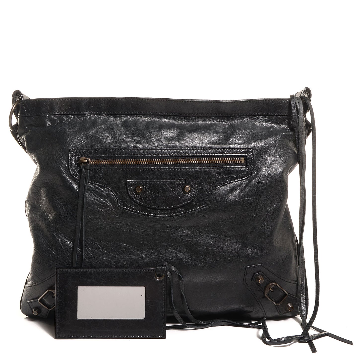 Chevre Classic Hardware Flat Messenger Black