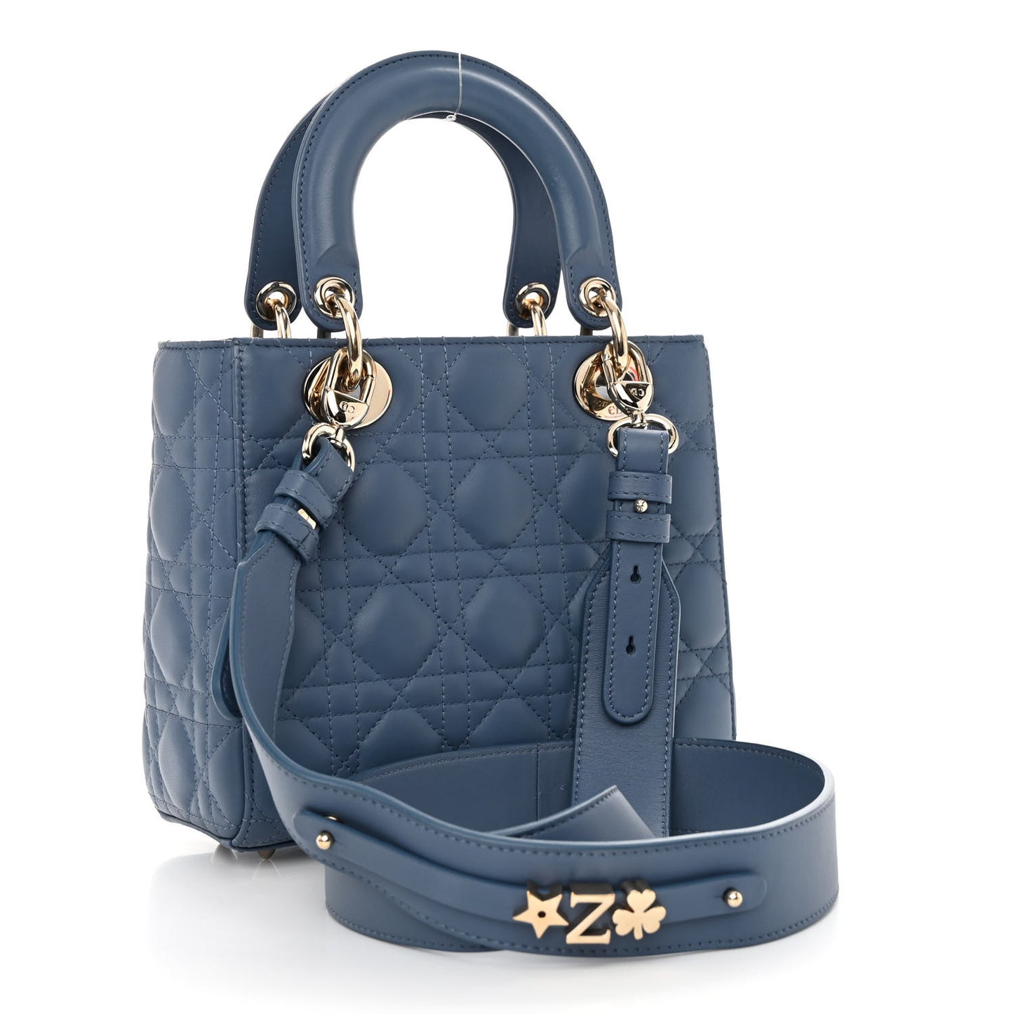 Lambskin Cannage Small My ABCDior Lady Dior Denim Blue