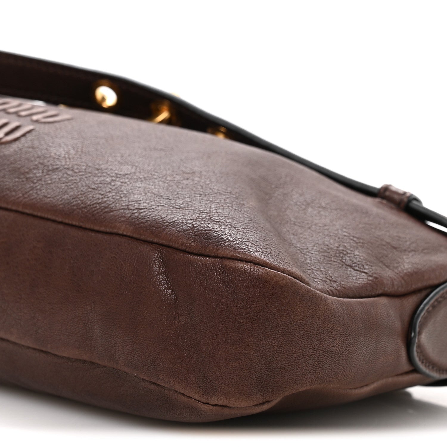 Miu Miu Nappa Aviator Regular Aventure Shoulder Bag Briarwood 9 of 9